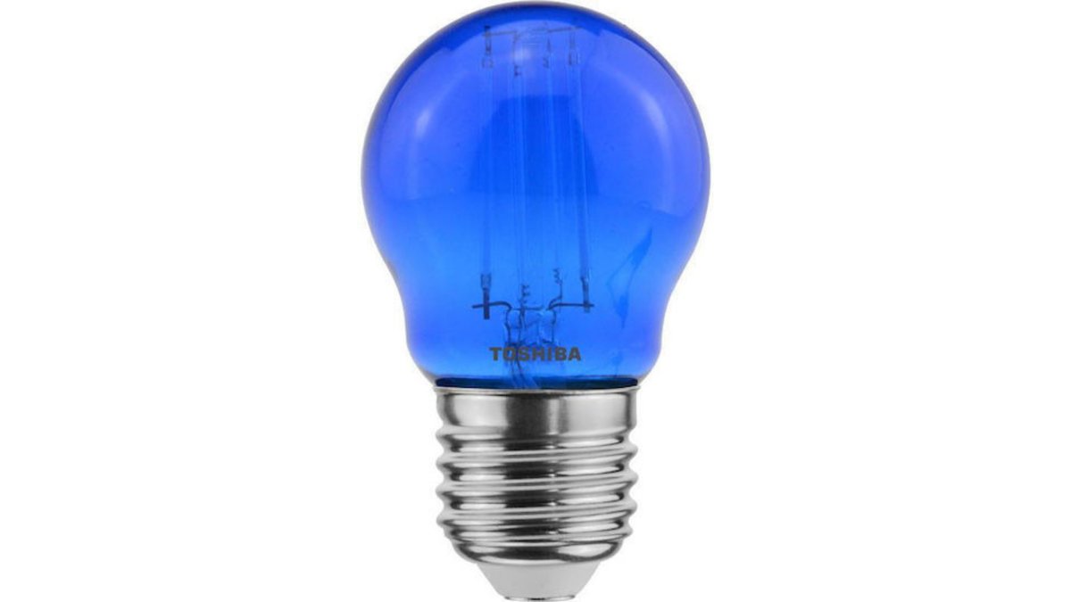 Toshiba Λάμπα LED 4.5W για Ντουί E27 και Σχήμα G45 Μπλε - Image 1