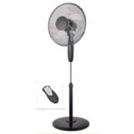 Ανεμιστήρας Ορθοστάτης 45W Διαμέτρου 45cm με Τηλεχειριστήριο Μαύρος Lineme
