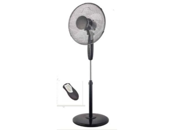 Ανεμιστήρας Ορθοστάτης 45W Διαμέτρου 45cm με Τηλεχειριστήριο Μαύρος Lineme