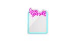 Νέον ΚΑΘΡΕΦΤΗΣ LED LOVE YOURSELF τιρκουάζ ροζ FMNE01 Forever Light