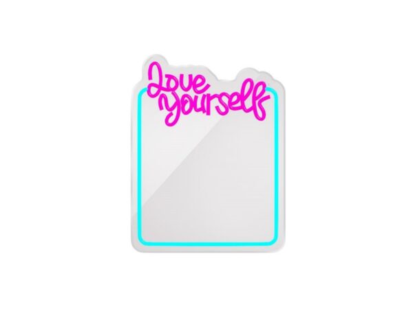 Νέον ΚΑΘΡΕΦΤΗΣ LED LOVE YOURSELF τιρκουάζ ροζ FMNE01 Forever Light