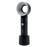 LIFE AELLA BLACK Επαναφορτιζόμενος mini, bladeless ανεμιστήρας χειρός, 3W