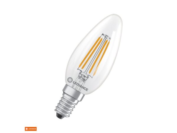 Λάμπα Led κερί διαφανές Filament E14 5.9w/830 θερμό λευκό 3000k 4099854484216 LEDVANCE