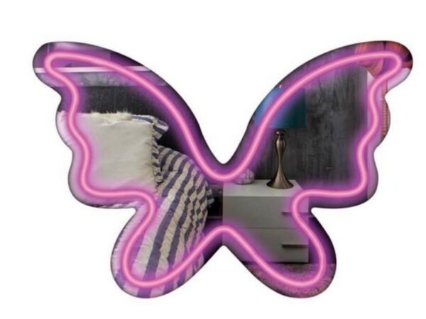 ΚΑΘΡΕΦΤΗΣ NEON LED ΠΕΤΑΛΟΥΔΑ ΡΟΖ 35X23.8
