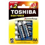 Μπαταρίες Αλκαλικές ΑΑ Toshiba High Power 4+2τμχ
