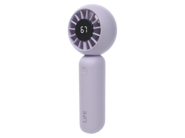 LiFE LaFunFan Lilac Επαναφορτιζόμενος DC ανεμιστήρας χειρός 2"με οθόνη LED, 3W
