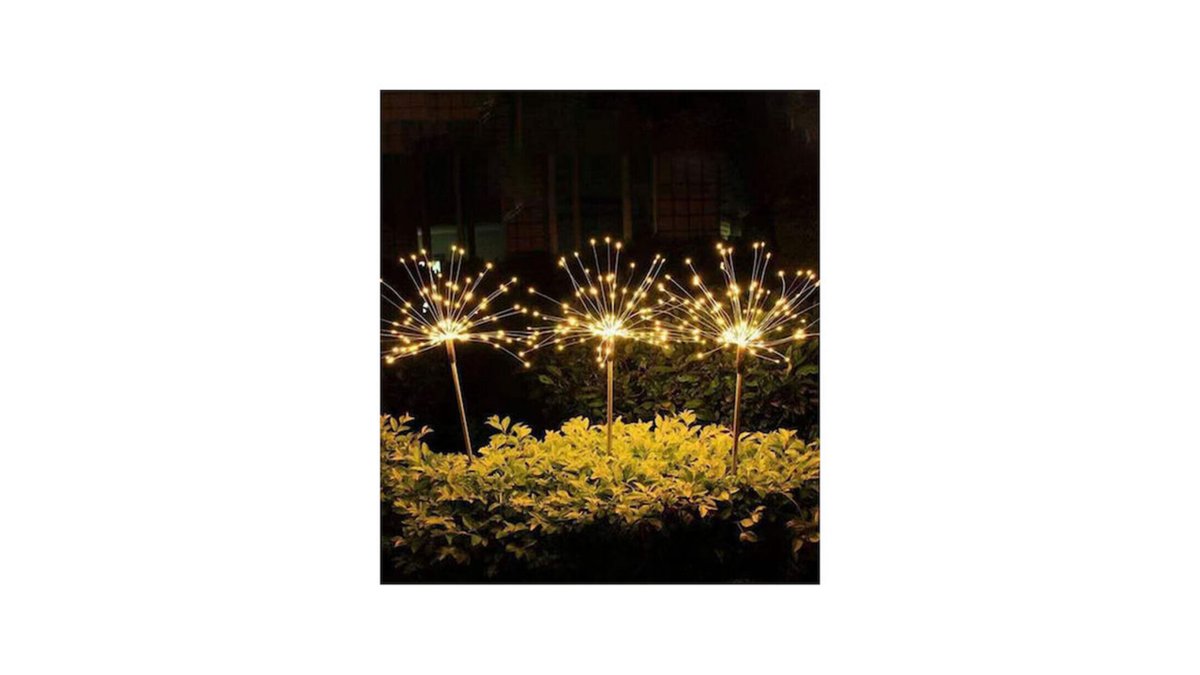 69d76c5b02d8a4c8d974a00a 90 Λαμπάκια LED 60εκ. Θερμό Λευκό Ηλιακά τύπου Πυροτέχνημα - Image 1