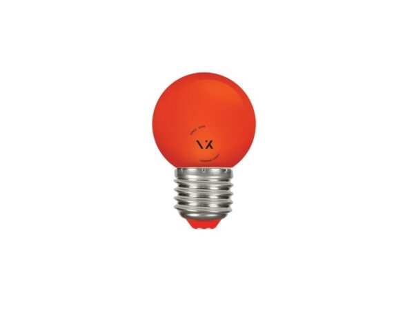 Λάμπα Led, E27, 1.3W, ΚΟΚΚΙΝΗ, N/Alm, μίνι σφαίρα, πλαστική