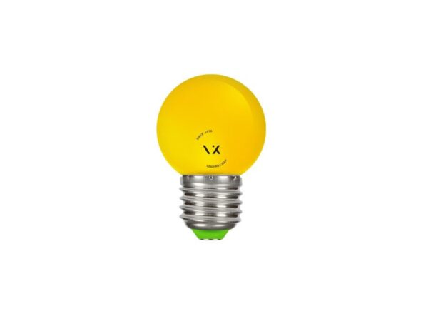 Λάμπα Led, E27, 1.3W, ΚΙΤΡΙΝΗ, N/Alm, μίνι σφαίρα, πλαστική