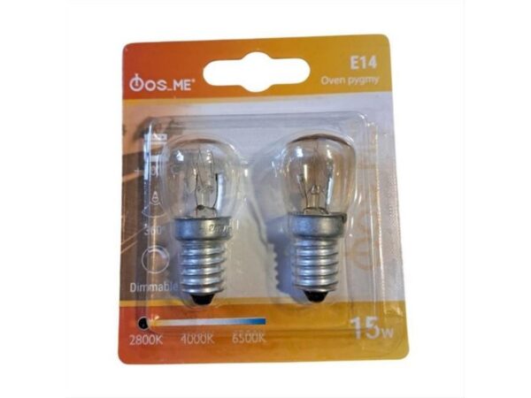 Λάμπα φούρνου συσκευασία 2τεμ Fos Me 300C° 15W E14