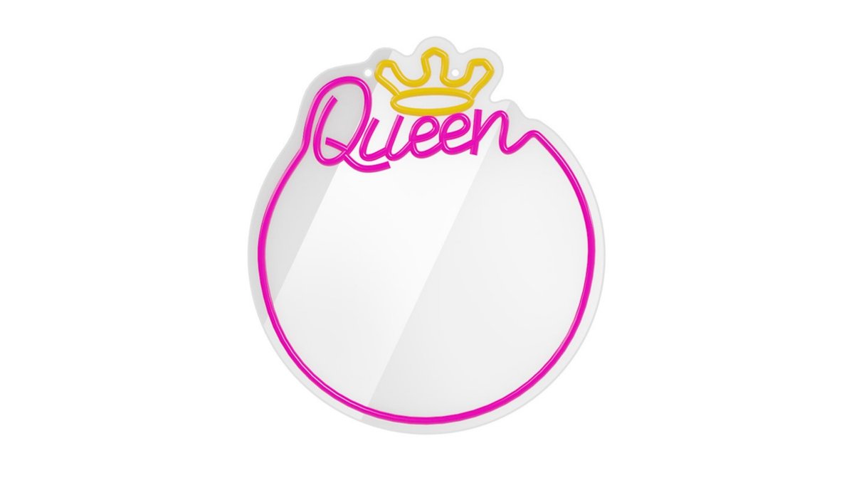 80e3a8a2-4078-11f0-bab4-2a6a40e580a4_403016_oryg Νέον ΚΑΘΡΕΦΤΗΣ LED QUEEN ζεστό λευκό ροζ FMNE04 Forever Light - Image 1