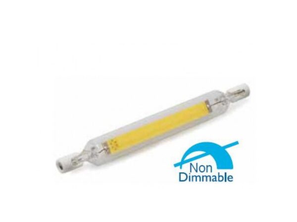 Fos Me Λαμπτήρας LED Σωληνοειδής R7S 8W Ζεστό Λευκό Φως Διάφανος