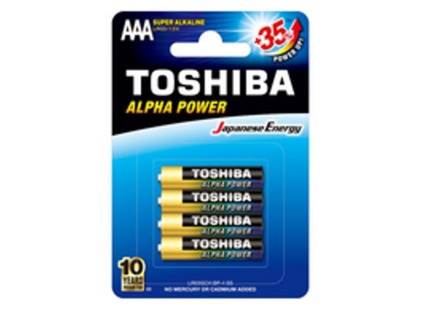 TOSHIBA ΑΛΚΑΛΙΚΕΣ ΜΠΑΤΑΡΙΕΣ AAA 4TMX ALPHA POWER