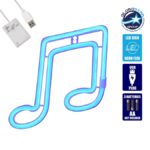 Φωτιστικό Ταμπέλα Φωτεινή Επιγραφή NEON LED Σήμανσης MUSIC NOTE 5W με Καλώδιο Τρ