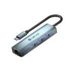 Devia adapter HUB 4in1 EC621 USB-C 3.1 to 3x USB 3.0 + RJ45 deep gray