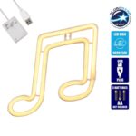 Φωτιστικό Ταμπέλα Φωτεινή Επιγραφή NEON LED Σήμανσης MUSIC NOTE 5W με Καλώδιο Τρ