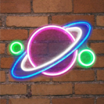 NEON LED STRIPS PLANET neon με βάση plexiglass|USB ΚΑΛΩΔΙΟ 1mt|5V|440x15x250|