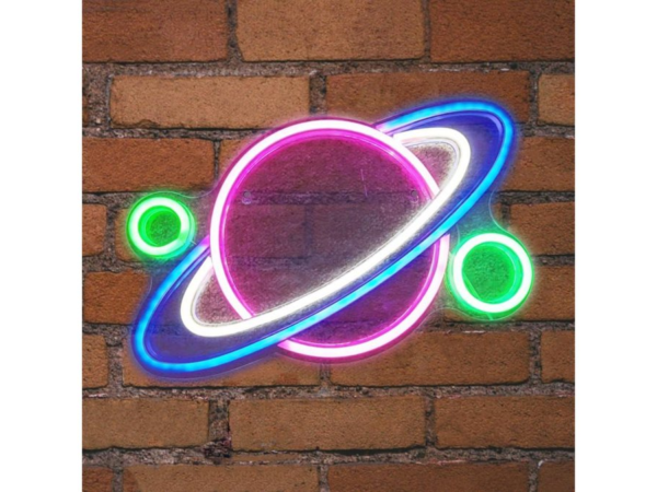 NEON LED STRIPS PLANET neon με βάση plexiglass|USB ΚΑΛΩΔΙΟ 1mt|5V|440x15x250|