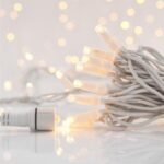ΣΕΙΡΑ, 100 LED ΧΡΙΣΤΟΥΓΕΝΝΙΑΤΙΚΑ ΦΩΤΑΚΙΑ/ΣΤΕΓΑΝΑ, 3 ΕΠΕΚΤΑΣΕΙΣ ΕΩΣ 9 ΣΕΤ, ΛΕΥΚΟ ΚΑΟΥΤΣΟΥΚ ΚΑΛΩΔΙΟ, ΘΕΡΜ