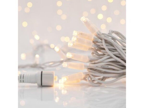 ΣΕΙΡΑ, 100 LED ΧΡΙΣΤΟΥΓΕΝΝΙΑΤΙΚΑ ΦΩΤΑΚΙΑ/ΣΤΕΓΑΝΑ, 3 ΕΠΕΚΤΑΣΕΙΣ ΕΩΣ 9 ΣΕΤ, ΛΕΥΚΟ ΚΑΟΥΤΣΟΥΚ ΚΑΛΩΔΙΟ, ΘΕΡΜ