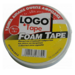 Logo Foam Tape Αυτοκόλλητη Αφρώδης Ταινία Διπλής Όψης Λευκή 19mmx5m