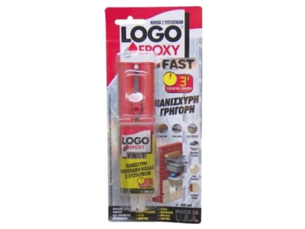 Logo Fast Εποξική Κατασκευαστική Κόλλα 2 Συστατικών 30ml