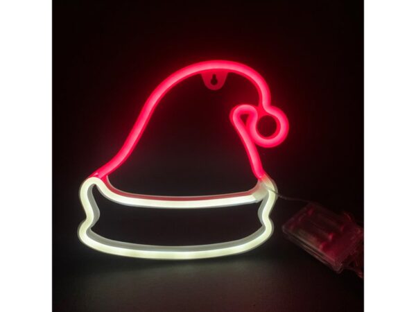 ΚΑΠΕΛΟ, 114 NEON LED ΛΑΜΠΑΚΙΑ ΜΕ ΜΠΑΤΑΡΙΑ (3xAA)/USB, ΚΟΚΚΙΝΟ & CW, IP20, 19x2x