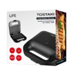 LIFE TOSTAKI Τοστιέρα με αντικολλητικές grill πλάκες, 750W