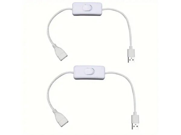 Universal Καλώδιο USB  5V με διακόπτη ON / OFF λευκό
