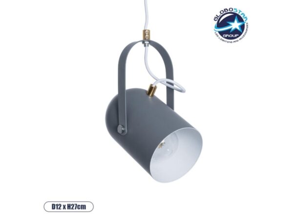 GloboStar® HAZEL 00925 Μοντέρνο Κρεμαστό Φωτιστικό Ανάρτηση Μονόφωτο 1 x E27 IP
