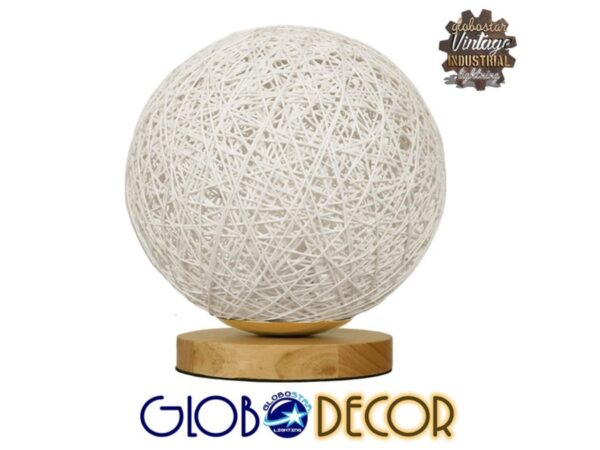 GloboStar® OCEANA 01417 Μοντέρνο Επιτραπέζιο Φωτιστικό Πορτατίφ Μονόφωτο Λευκό