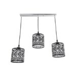 GloboStar® RAINELDA 01247 Μοντέρνο Κρεμαστό Φωτιστικό Πλέγμα Τρίφωτο 3 x E27 IP