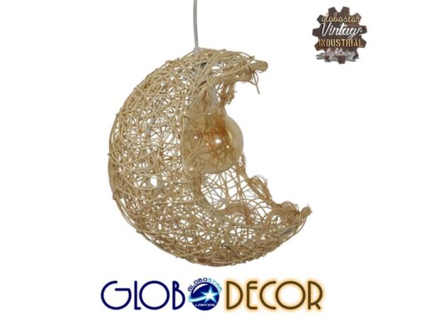 GloboStar® CRESCENT 01222 Vintage Κρεμαστό Φωτιστικό Φιγούρα Μονόφωτο 1 x E27 I