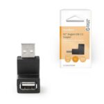 Αντάπτορας USB High-Speed Α αρσ. – USB Α θηλ., σε γωνία 90° μοιρών. – NEDIS