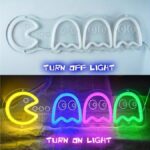 Φωτιστικό neon με βάση plexiglass Pacman Retro με dimmer  & καλώδιο usb