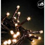 100 LED Λαμπάκια σταθερά με καουτσούκ καλώδιο θερμό 20m