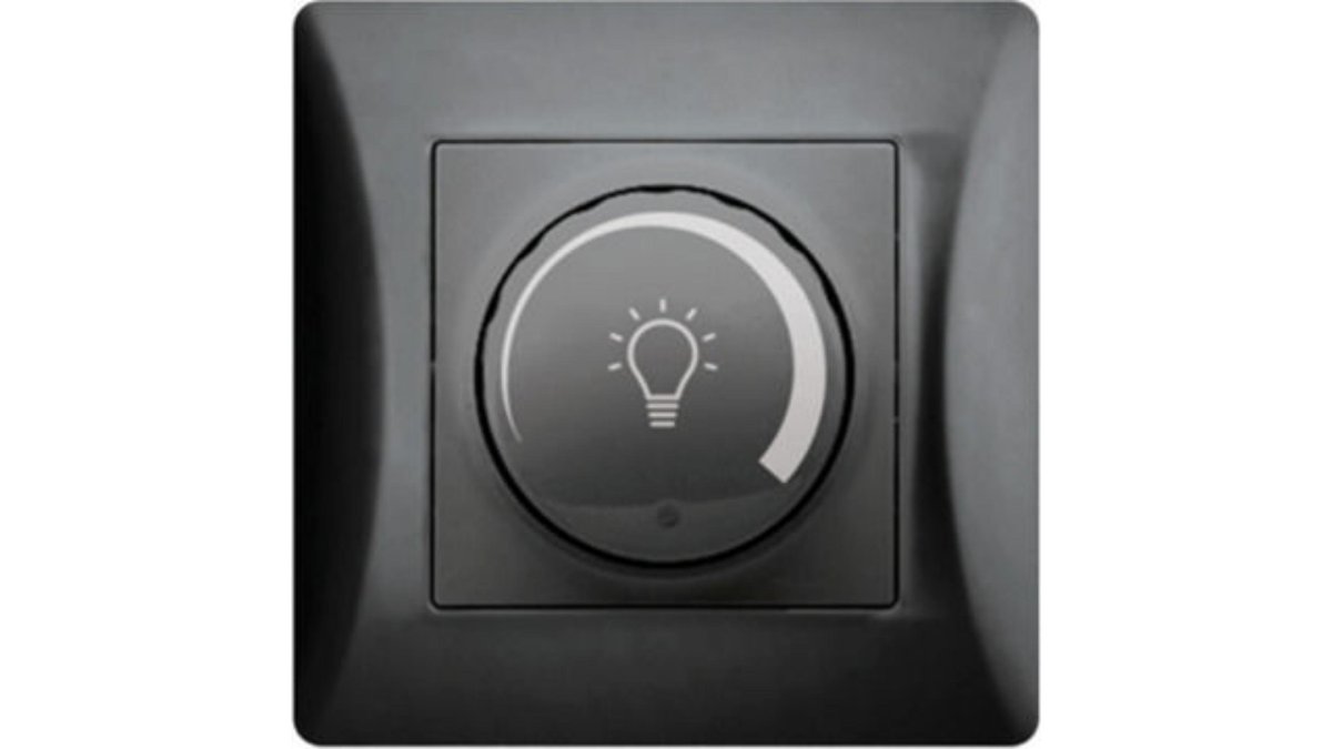 673c8ce07672b02cd07bd6c5 Ρεοστάτης Απλός (dimmer) 500W με Πλαίσιο Μαύρος HSERIES LINEME - Image 1