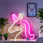NEON LED STRIPS UNICORN neon με βάση plexi|USB ΚΑΛΩΔΙΟ 1mt|5V|με διακόπτη on/off