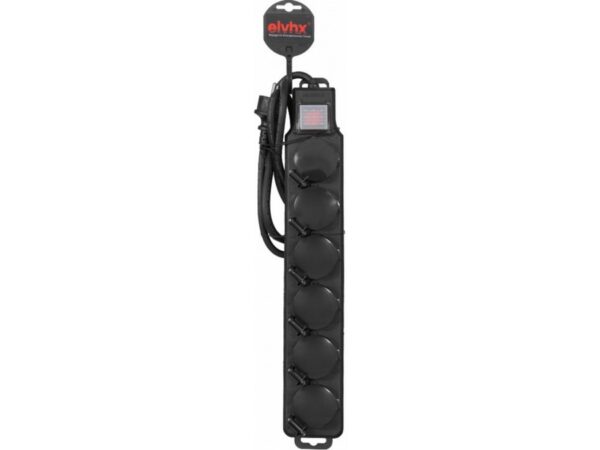 ΠΟΛΥΠΡΙΖO 5Θ ΣΤΕΓΑΝΟ IP44 +ΚΑΠΑΚΙ+ΔΙΑΚ.+ΚΑΛ.1.4mt 3G1.5mm2 ΜΑΥΡΟ