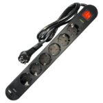 ΠΟΛ/ΖO 6Θ ΠΡΟΣΤΑΣΙΑΣ ΥΠΕΡΤΑΣΕΩΝmax3680W+ΔΙΑΚ.+USB+ΚΑΛ.1mt IP20 ΜΑΥΡΟ