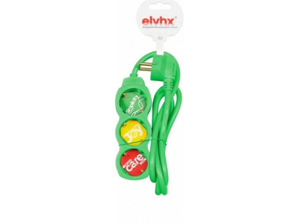 ΠΟΛΥΠΡΙΖO 3Θ ΧΩΡΙΣ ΔΙΑΚΟΠΤΗ +ΚΑΛ.1.5mt 3G 1.5mm² IP20 ΠΡΑΣΙΝΟ
