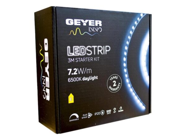LED Strip KIT 7.2W 12V 6500K IP20 3m + driver