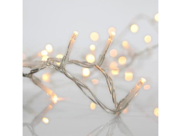 ΒΡΟΧΗ, 360 LED 3mm, 31V ΜΕΤΑΣΧΗΜΑΤΙΣΤΗ, ΣΤΑΘΕΡΟ, ΔΙΑΦΑΝΟ PVC ΚΑΛΩΔΙΟ, ΘΕΡΜΟ ΛΕΥΚ