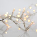 ΒΡΟΧΗ, 180 LED 3mm, 31V ΜΕΤΑΣΧΗΜΑΤΙΣΤΗ, ΣΤΑΘΕΡΟ, ΔΙΑΦΑΝΟ PVC ΚΑΛΩΔΙΟ, ΘΕΡΜΟ ΛΕΥΚ