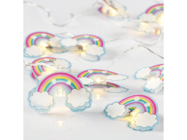 PLASTIC RAINBOW", 10 LED ΛΑΜΠΑΚΙΑ ΣΕ ΣΕΙΡΑ ΜΕ ΜΠΑΤΑΡΙΕΣ (2xAA), WW, IP20, 135+30