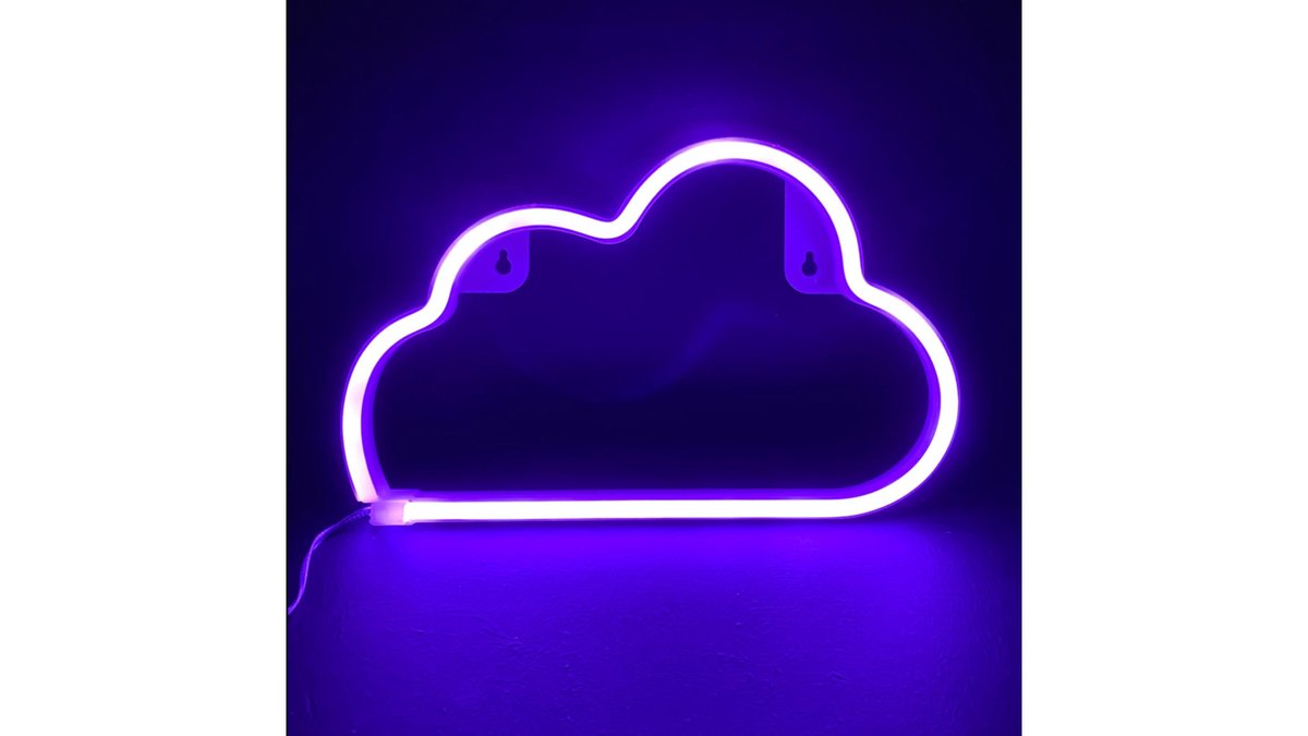 678a438f596da842cc63c274 ΣΥΝΝΕΦΟ, 48 NEON LED ΛΑΜΠΑΚΙΑ ΜΕ ΜΠΑΤΑΡΙΑ (3xAA)/USB, ΜΩΒ, IP20, 29.5x2x18.5cm - Image 1