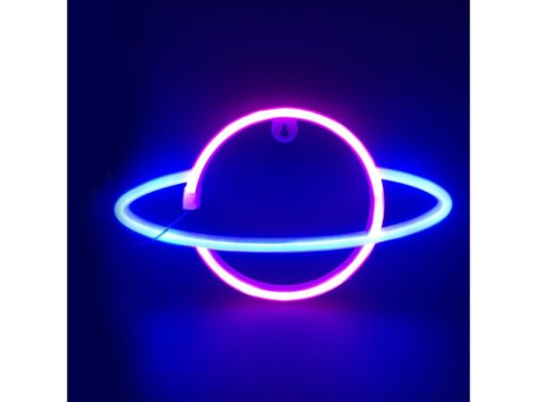 ΠΛΑΝΗΤΗΣ, 108 NEON LED ΛΑΜΠΑΚΙΑ ΜΕ ΜΠΑΤΑΡΙΑ (3xAA)/USB, ΡΟΖ & ΜΠΛΕ, IP20, 17.5x2