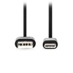 NEDIS CCGL60601BK10 Καλώδιο USB High-Speed A αρσ. - USB Type-C αρσ., 1.00m.