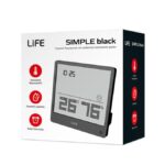 LIFE SIMPLE BLACK Ψηφιακό θερμόμετρο και υγρόμετρο εσωτερικού χώρου