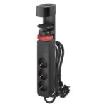 Πολύπριζο για γραφείο - 1,5m -  3schuko – Switch – Μαύρο – 2-USB-A & 1-TypeC